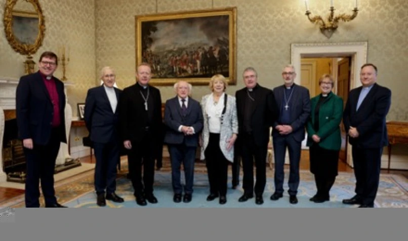 Church Leaders Group meet with President Higgins