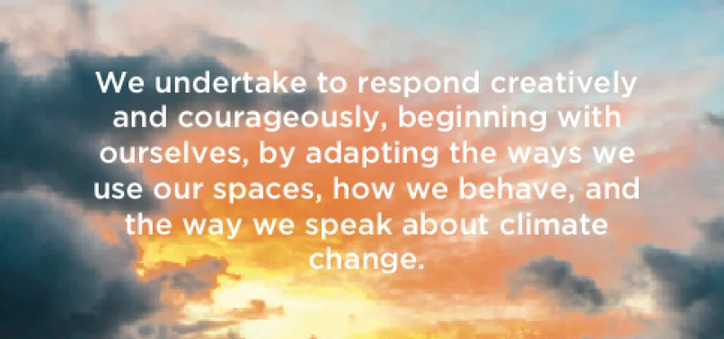 Responding to climate breakdown beginning with ourselves
